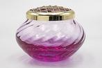 Art Deco Glass Vase - Metal Flower Frog Lid 1930 - Vase -