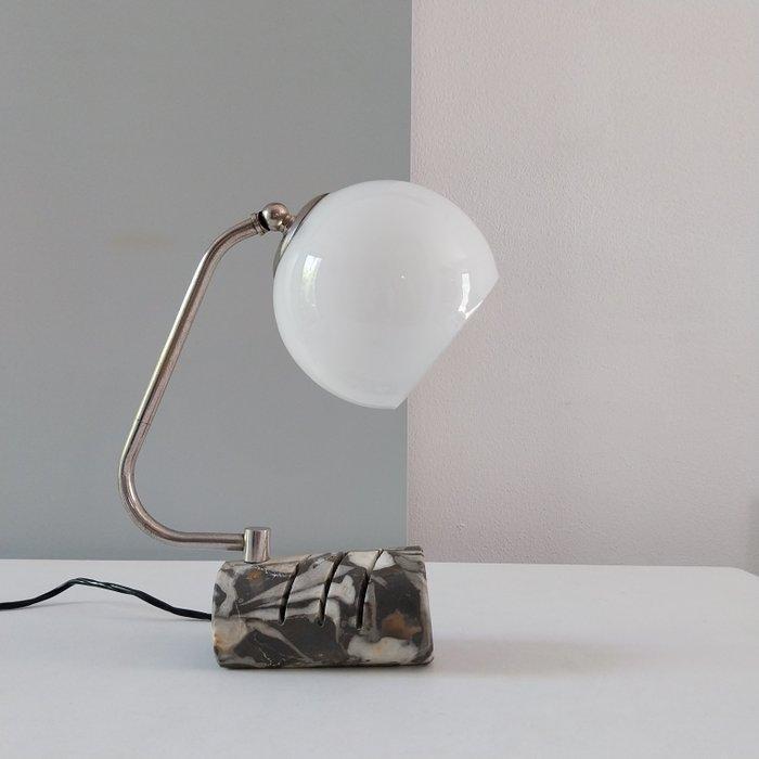 Tafellamp - Glas, metaal, marmer, Antiek en Kunst, Antiek | Verlichting