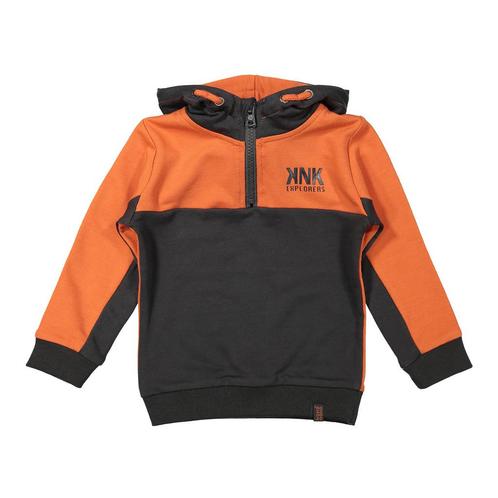 Koko Noko - Sweater Hoody Dark Grey/Faded Orange, Enfants & Bébés, Vêtements enfant | Taille 92, Enlèvement ou Envoi