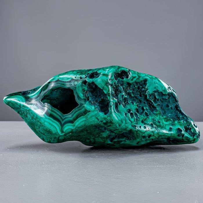 Natuurlijk malachiet met drusen Het hart van de aarde – een, Verzamelen, Mineralen en Fossielen