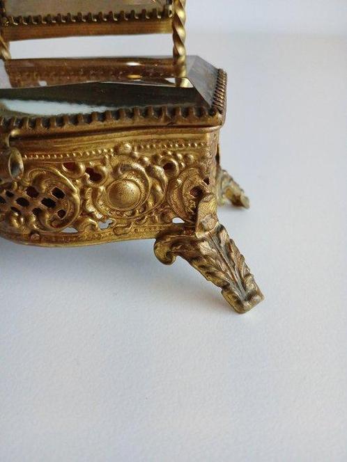 Sieradendoos - Glas, Metaal - XIX Napoleon III, Antiek en Kunst, Antiek | Overige Antiek