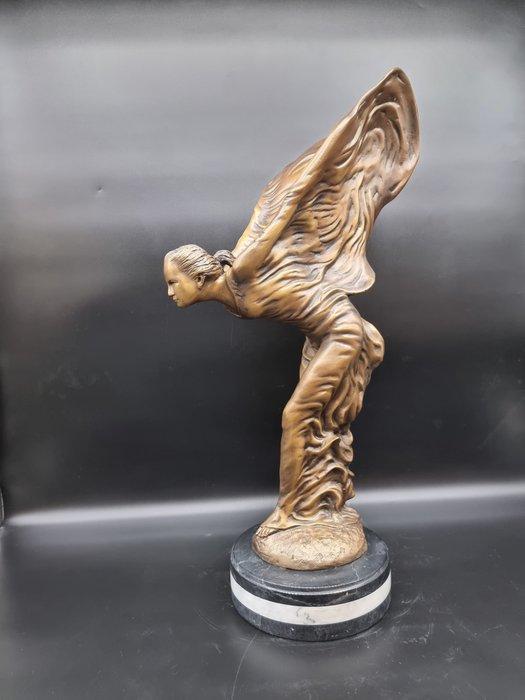 Beeld, Bronze XL Rolls Royce - Spirit of Ecstasy - 65 cm -, Antiek en Kunst, Curiosa en Brocante