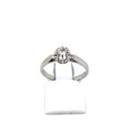 Zonder minimumprijs - Ring - 18 karaat Witgoud - 0.15ct. tw., Handtassen en Accessoires, Ringen, Nieuw