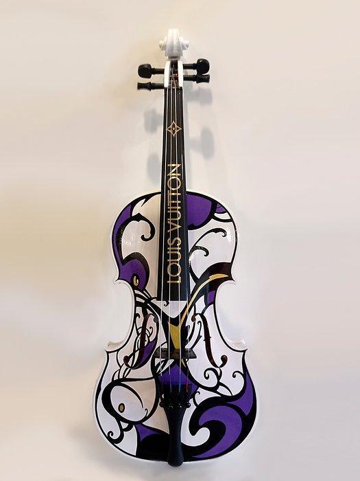 ELBé - Violon en bois 4/4 customisé à la main, Antiquités & Art, Art | Peinture | Moderne