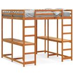 vidaXL Lit superposé et bureau et échelle 200x200cm bois, Verzenden, Neuf