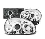 PHARES POUR OPEL CORSA B 93-00 ANGEL EYES FOND CHROMÉ ELEC., Verzenden, Nieuw