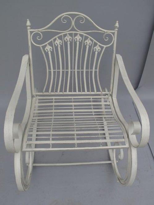 Tuinbank - IJzer - Schommelstoel ijzer wit, Antiek en Kunst, Curiosa en Brocante