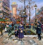 Wilma Lucas (1936-) - Metro Parisien - Grands Boulevards, Antiquités & Art, Art | Peinture | Classique