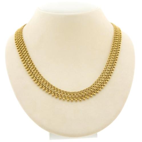 Gouden galeriedraad schakel collier | 43 cm, Bijoux, Sacs & Beauté, Colliers, Enlèvement ou Envoi