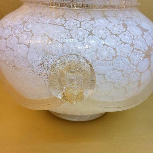 Murano - Vaas - met satyrkoppen - Glas - Handgemaakt, Antiek en Kunst, Antiek | Glaswerk en Kristal