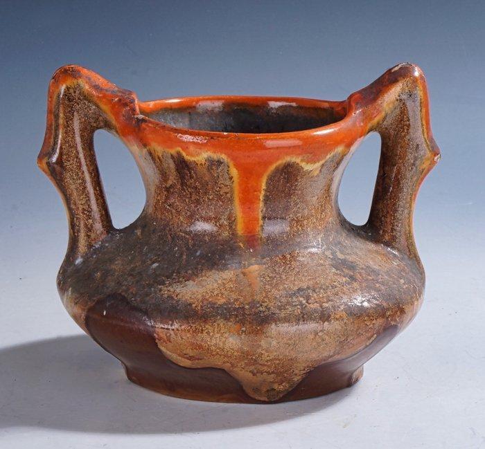 Faience de Thulin - Vase - Cache-pot Art Déco organique •, Antiek en Kunst, Kunst | Designobjecten
