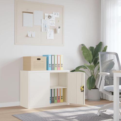 vidaXL Archiefkast 90x40x70 cm staal wit, Huis en Inrichting, Kasten | Overige, Nieuw, Verzenden