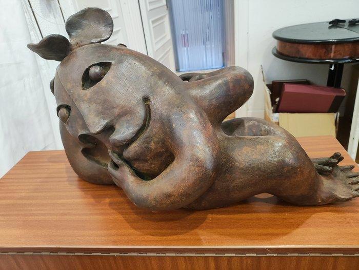 Juan García Ripollés (1932) - sculptuur, Mujer tumbada con, Antiek en Kunst, Antiek | Overige Antiek