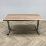Tweedehands verstelbaar bureau (bxd) 160x80 cm,  havanna -, Huis en Inrichting, Bureaus, In hoogte verstelbaar, Gebruikt, Bureau