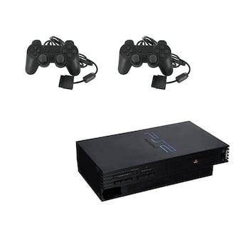 Playstation 2 Console Phat Zwart + 2 Nieuwe Controllers (..., Games en Spelcomputers, Spelcomputers | Sony PlayStation 2, Nieuw