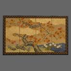 Paravent avec broderie japonaise en fil de soie japonaise