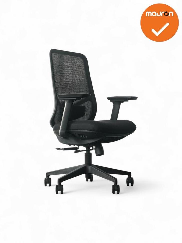 Bureaustoel Mik - NIEUW - Zwarte stoffering - zwart voetkrui, Zakelijke goederen, Kantoor en Winkelinrichting | Kantoormeubilair en Inrichting