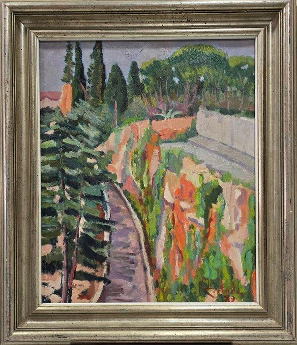 École Catalane (XX) - Paysage méditerranéen, Antiek en Kunst, Kunst | Schilderijen | Klassiek