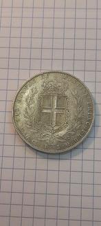 Italië, Savoye Carlo Alberto. 5 Lire 1844 Genova (Zonder