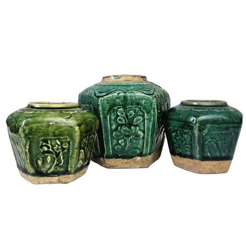 Gemberpot (3) - Aardewerk - Shiwan gemberpotten, Antiek en Kunst, Antiek | Overige Antiek