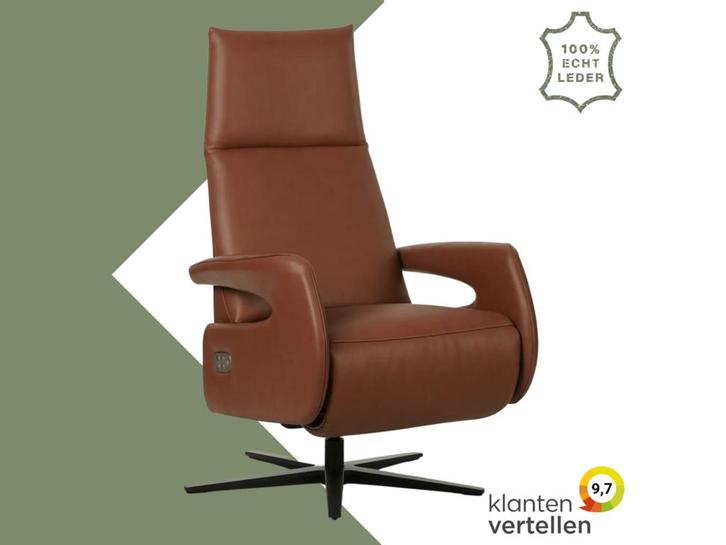 Leren relaxfauteuil Note elektrisch - Massif Armagnac, Huis en Inrichting, Fauteuils, 50 tot 75 cm, 75 tot 100 cm, Nieuw, Leer