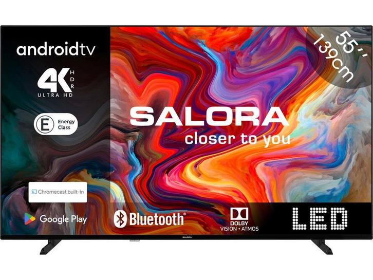 Salora SMART55TV - 55 inch - 4K Ultra HD - Smart TV - LED, Huis en Inrichting, Woonaccessoires | Overige, Nieuw, Verzenden
