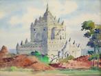 École Orientaliste (XX) - Tour de Bagan - NO RESERVE, Antiek en Kunst