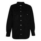 Milano Italy • zwarte blouse suede look • 36, Kleding | Dames, Verzenden, Zwart, Maat 36 (S), Milano Italy