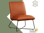 Leren fauteuil Less - Rancho Cognac (cognac), Huis en Inrichting, Fauteuils, Industrieel, Modern, Scandinavisch, Nieuw, Ophalen of Verzenden