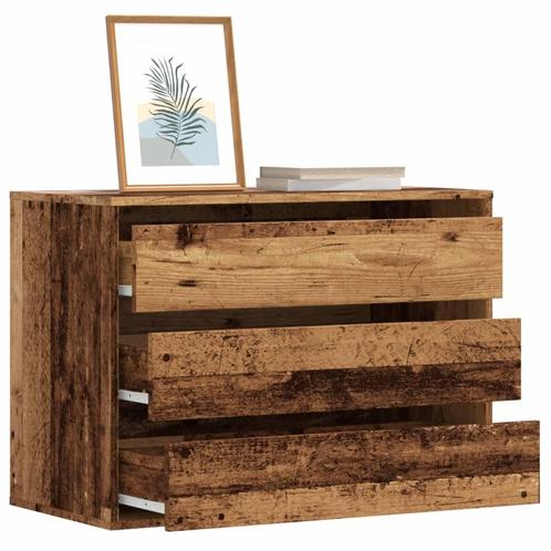 vidaXL Ladekast 80x41x58 cm bewerkt hout oud houtkleurig, Huis en Inrichting, Kasten | Overige, Nieuw, Verzenden