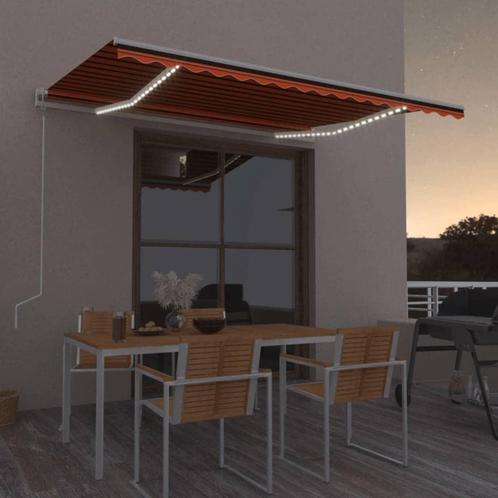 vidaXL Luifel automatisch met LED windsensor 400x350 cm, Tuin en Terras, Zonneschermen, Nieuw, Verzenden