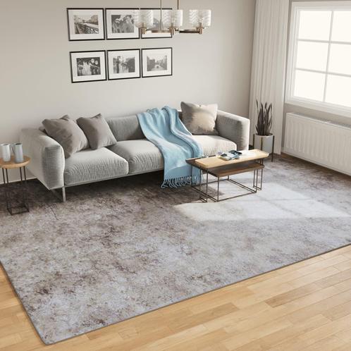 vidaXL Vloerkleed wasbaar anti-slip 400x300 cm grijs, Huis en Inrichting, Stoffering | Tapijten en Vloerkleden, Nieuw, Verzenden