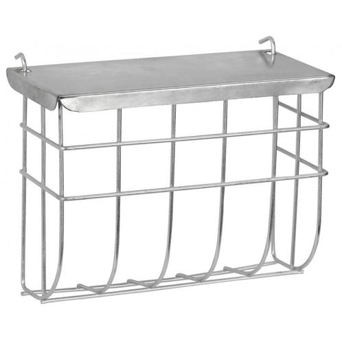 Metalen hooiruif met deksel 17x13cm verz. om op te hangen -, Dieren en Toebehoren, Knaagdieren en Konijnen | Toebehoren, Nieuw