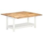 vidaXL Table basse extensible blanc 90x(45-90)x45 cm, Maison & Meubles, Neuf, Verzenden