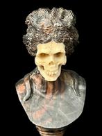 Beeldje, Buste « Vanité » féminine - 16 cm - Been, Hout