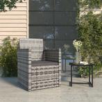 vidaXL Fauteuil de jardin avec coussin Gris Résine