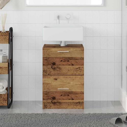 vidaXL Wastafelkast met lade Oud Hout 40 x 37 x 59 cm, Huis en Inrichting, Tafels | Kaptafels, Nieuw, Verzenden