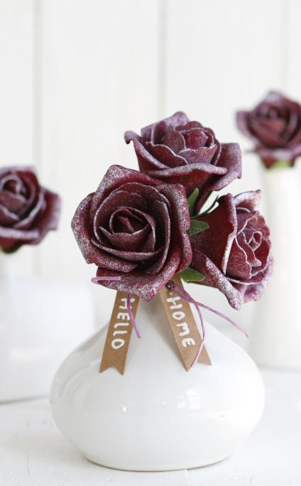 Foamrose Emilia antique Burgundy doos42 foam rose Eleg, Huis en Inrichting, Woonaccessoires | Kunstplanten en Kunstbloemen, Nieuw