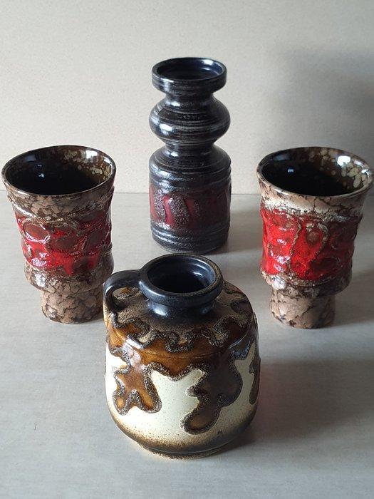 „Fat Lava” - Haldensleben (model 4095), Strehla Keramik, Antiek en Kunst, Antiek | Glaswerk en Kristal