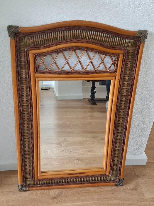 Spiegel - Glas, Rattan, Antiek en Kunst, Curiosa en Brocante