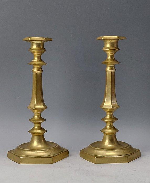 Kandelaar - Koper - 2, Antiquités & Art, Antiquités | Autres Antiquités