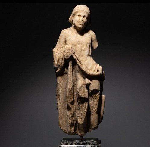 Oud-Grieks Marmer Priapus Sculptuur. 2e - 1e eeuw v.Chr. 24, Verzamelen, Mineralen en Fossielen
