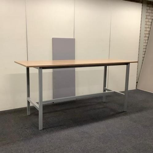 Sta-tafel, werktafel (bxd) 241x87 cm, havanna blad - grijze, Huis en Inrichting, Tafelonderdelen, Gebruikt