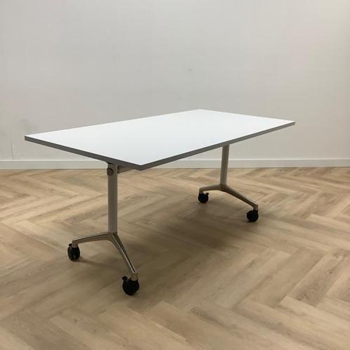 Tweedehands  verrijdbare klaptafel, 160x80 vm, grijs -, Huis en Inrichting, Tafelonderdelen, Gebruikt