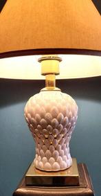Lampe - Porcelaine, Laiton - Porcelaine blanche artichaut