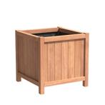 Hardhouten plantenbak Valencia 80x80x80cm - Met bodem, Tuin en Terras, Bloembakken en Plantenbakken, Vierkant, Nieuw, 60 tot 100 cm