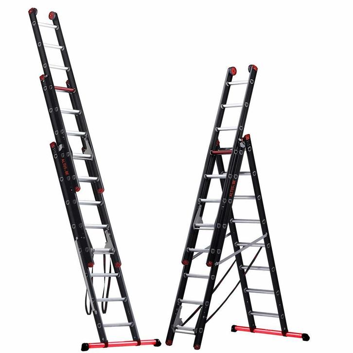 Altrex Mounter 3×8 sporten 3-delige reformladder, Doe-het-zelf en Bouw, Ladders en Trappen, 4 meter of meer, Opvouwbaar of Inschuifbaar