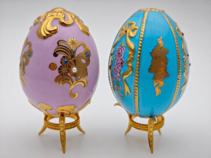 Fabergé ei - 2 House of Fabergé Eggs - Porselein, Antiquités & Art, Curiosités & Brocante