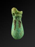 Oud-Egyptisch Faience versierd mandje van Bastet