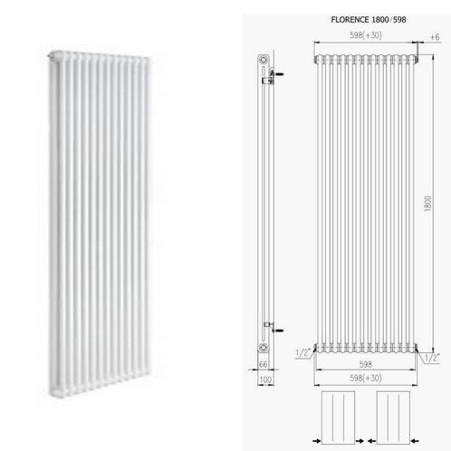 Designradiator Plieger Florence 1677 Watt Zijaansluiting, Bricolage & Construction, Sanitaire, Enlèvement ou Envoi